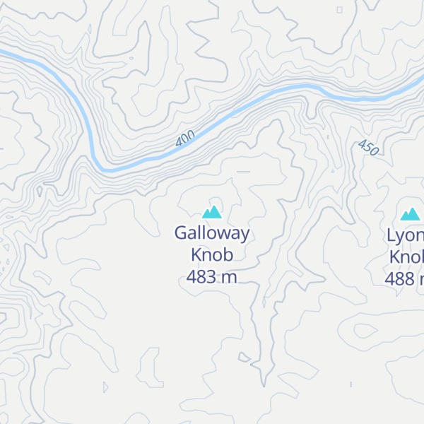 Map of Galloway Knob