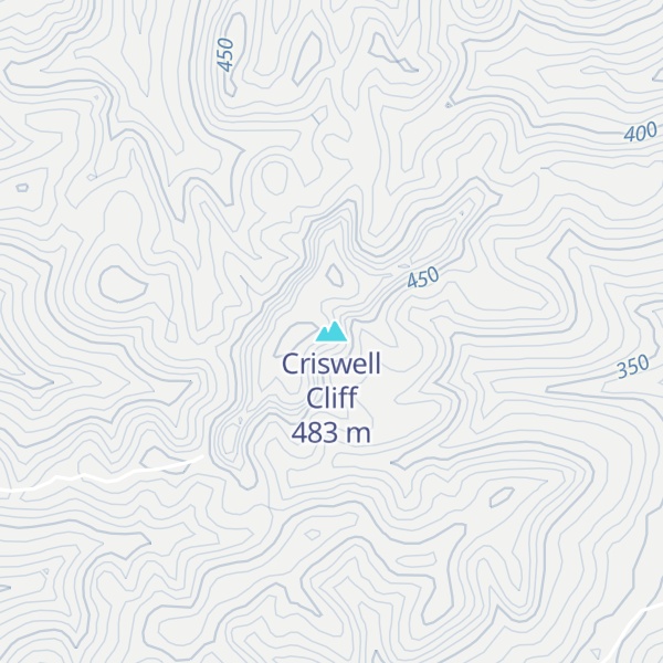 Map of Criswell Cliff