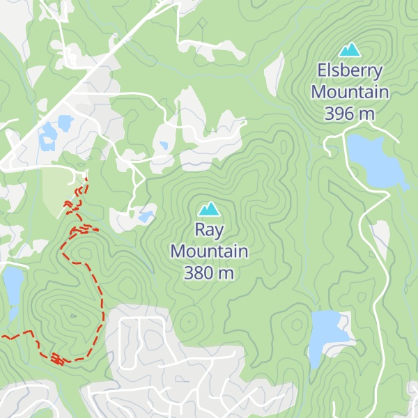 Map of Ray Mountain