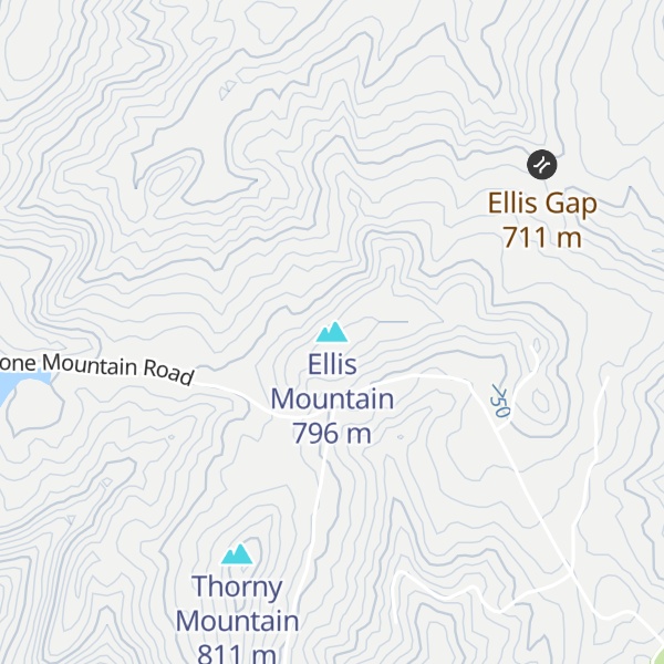 Map of Ellis Mountain
