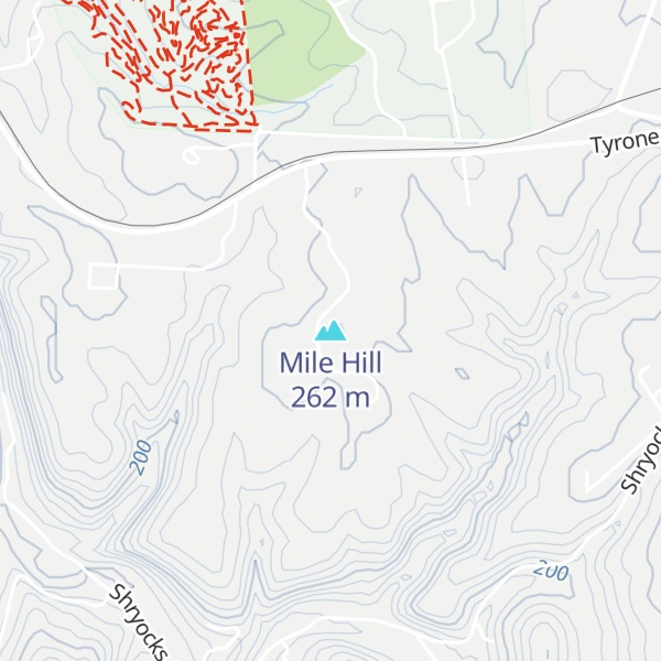 Map of Mile Hill