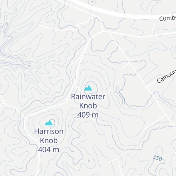 Map of Rainwater Knob
