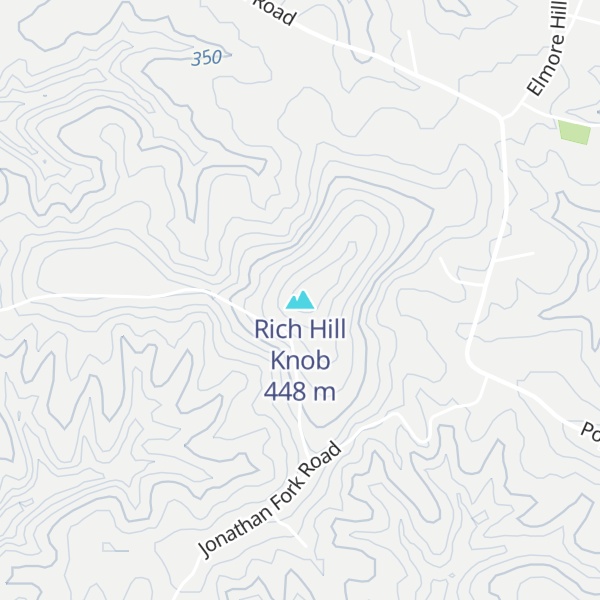 Map of Rich Hill Knob