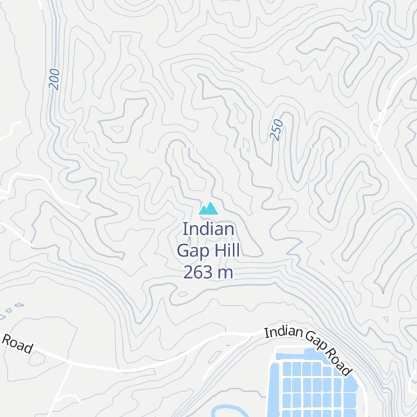 Map of Indian Gap Hill