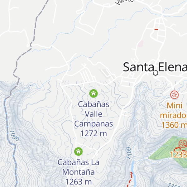 Map of Cabañas Valle Campanas