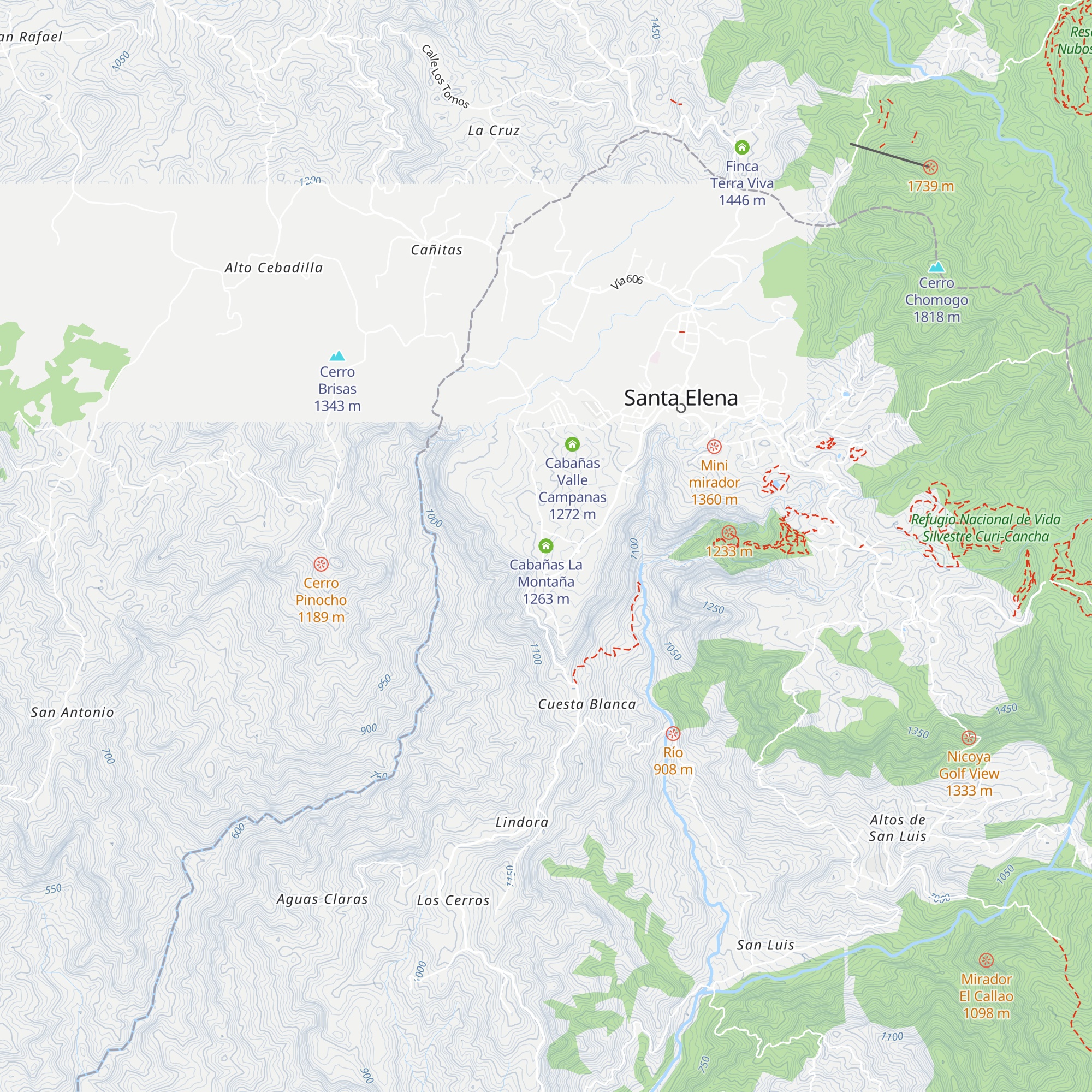 Cabañas La Montaña map