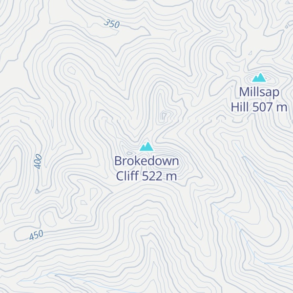 Map of Brokedown Cliff