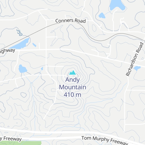 Map of Andy Mountain