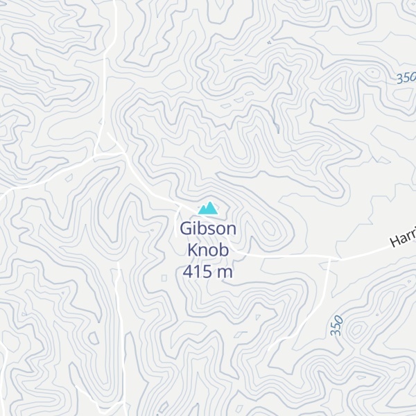 Map of Gibson Knob