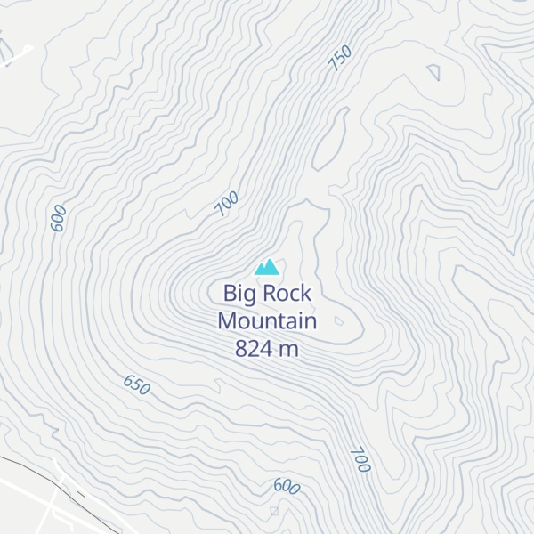 Map of Big Rock Mountain