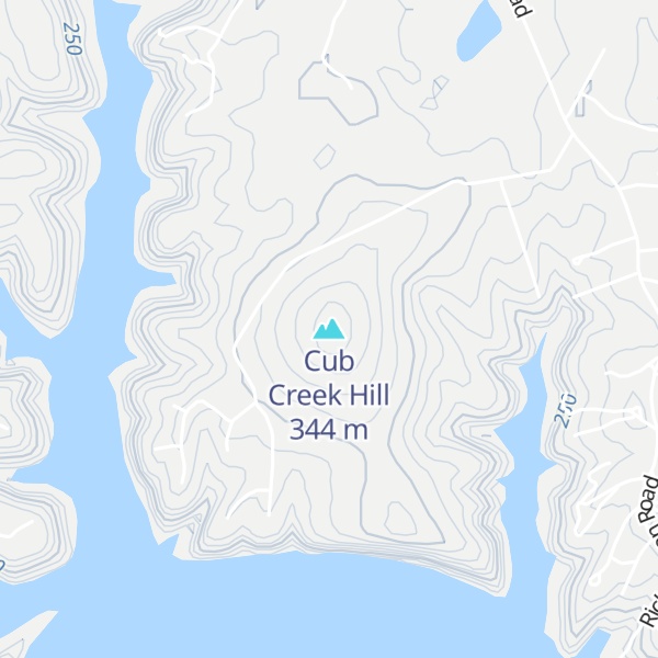 Map of Cub Creek Hill