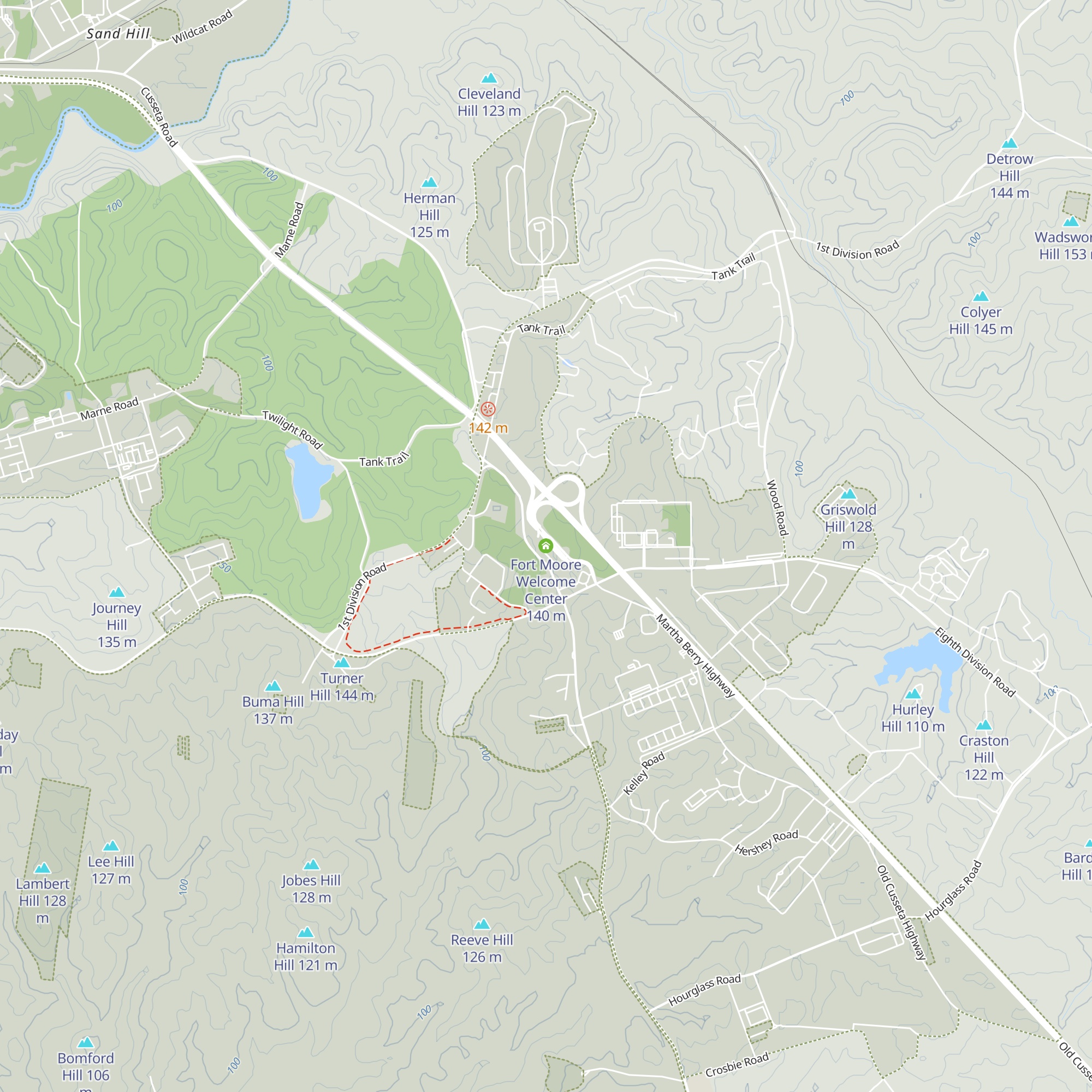 Fort Moore Welcome Center map