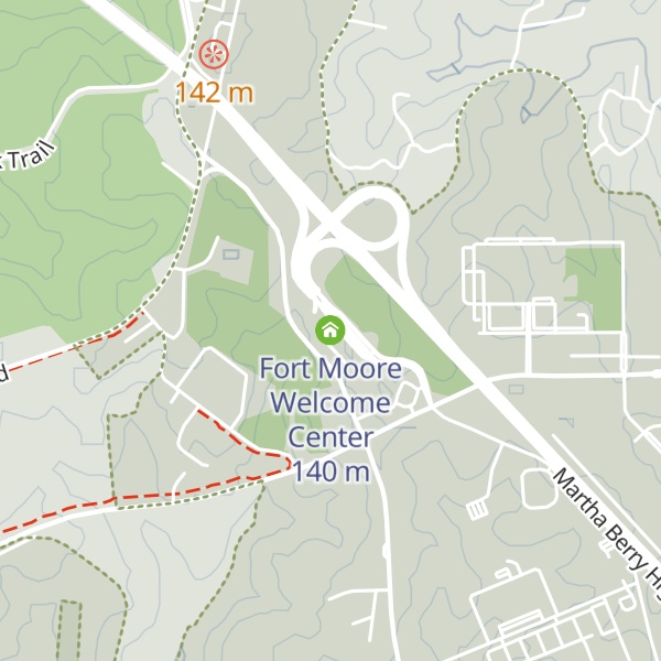 Map of Fort Moore Welcome Center