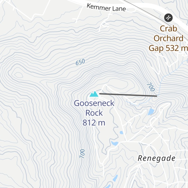 Map of Gooseneck Rock