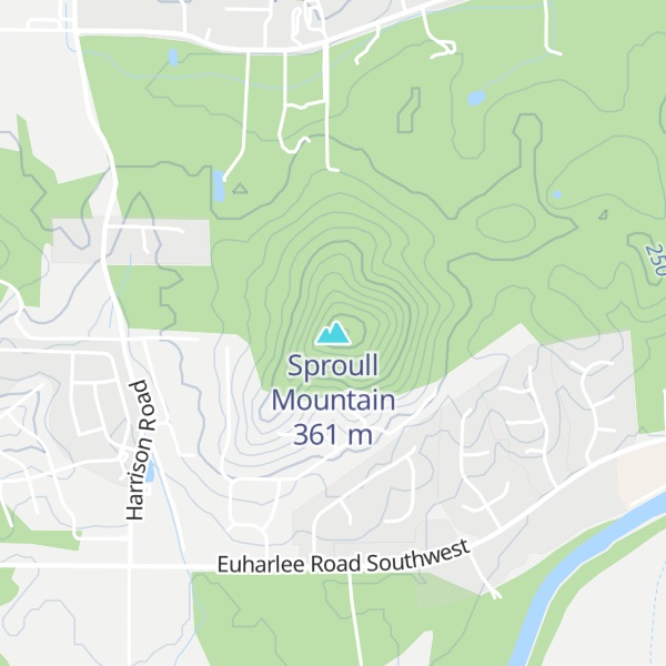Map of Sproull Mountain