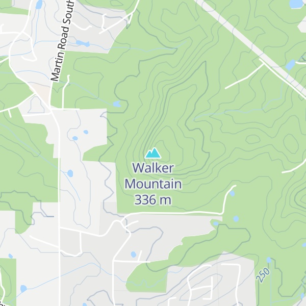 Map of Walker Mountain