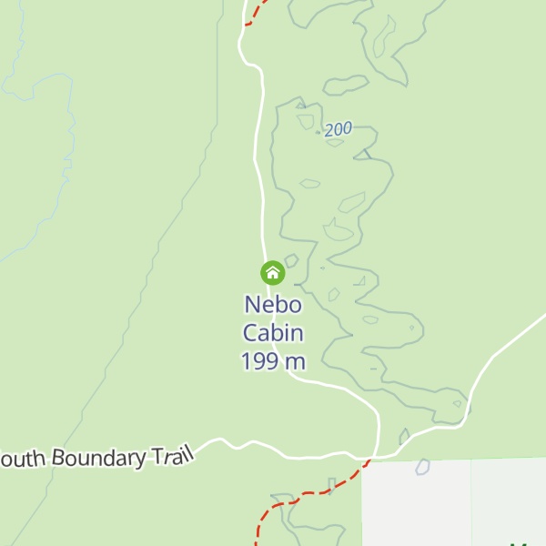 Map of Nebo Cabin