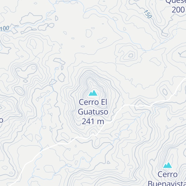 Map of Cerro El Guatuso