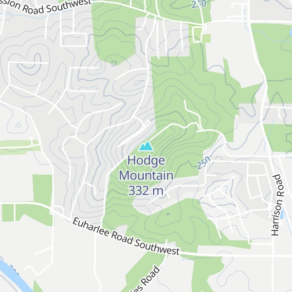 Map of Hodge Mountain