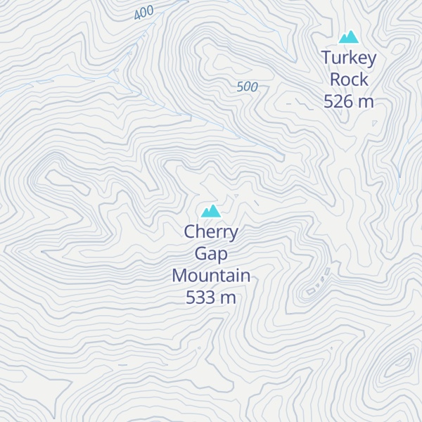 Map of Cherry Gap Mountain