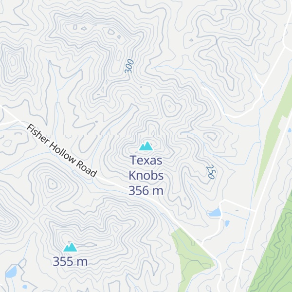 Map of Texas Knobs