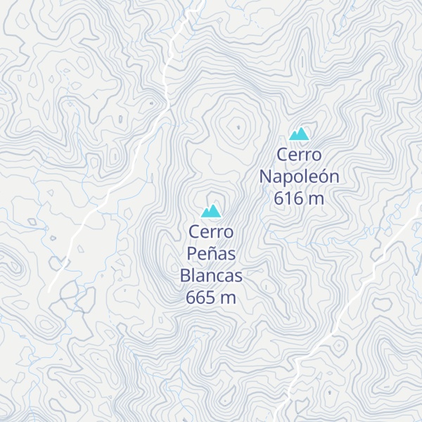 Map of Cerro Peñas Blancas