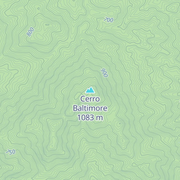 Map of Cerro Baltimore