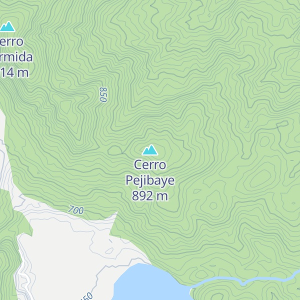 Map of Cerro Pejibaye
