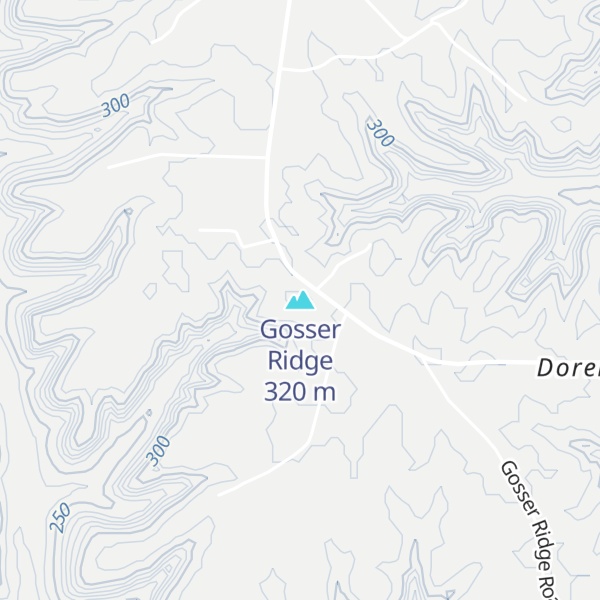 Map of Gosser Ridge