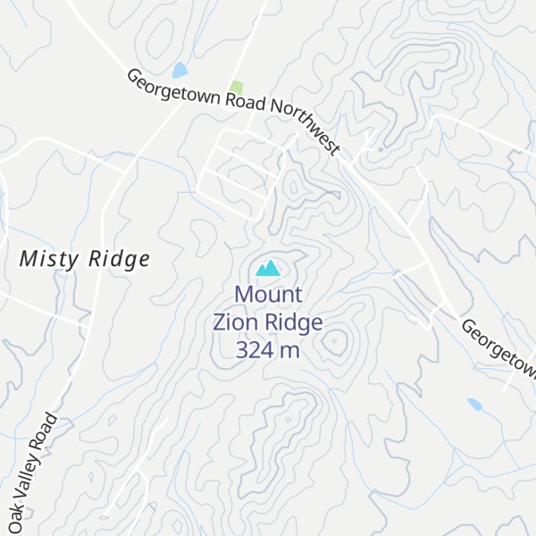 Map of Mount Zion Ridge
