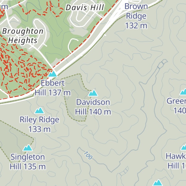 Map of Davidson Hill