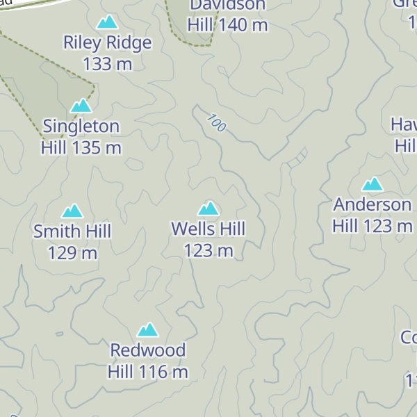 Map of Wells Hill