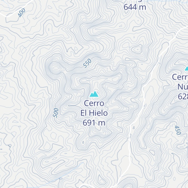 Map of Cerro El Hielo