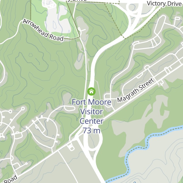 Map of Fort Moore Visitor Center