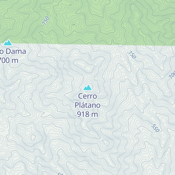 Map of Cerro Plátano