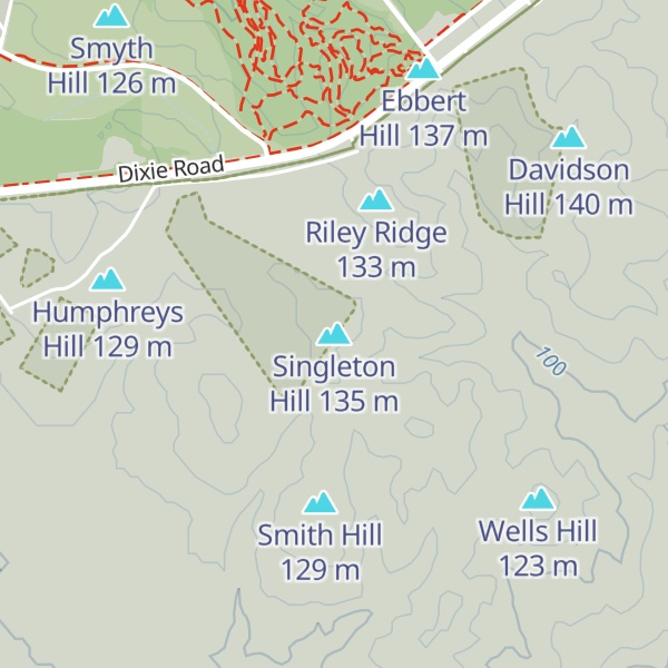 Map of Singleton Hill