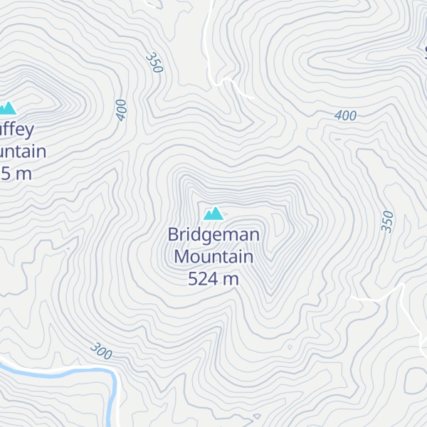 Map of Bridgeman Mountain