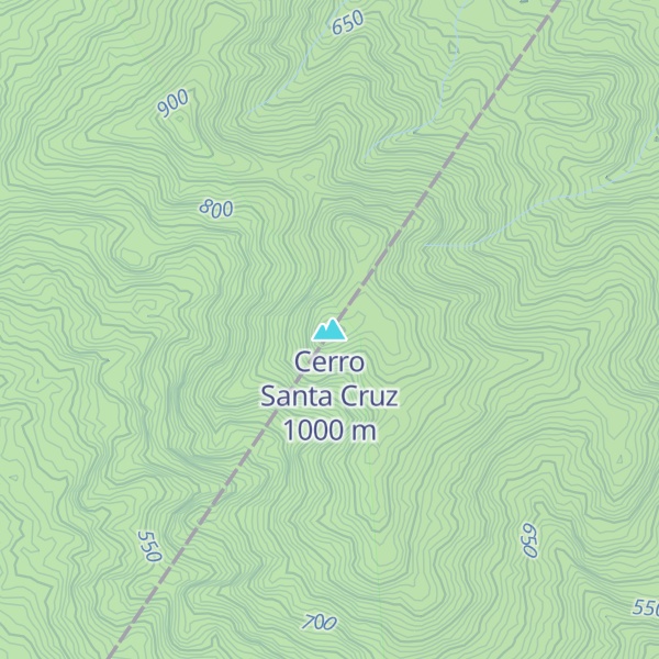 Map of Cerro Santa Cruz