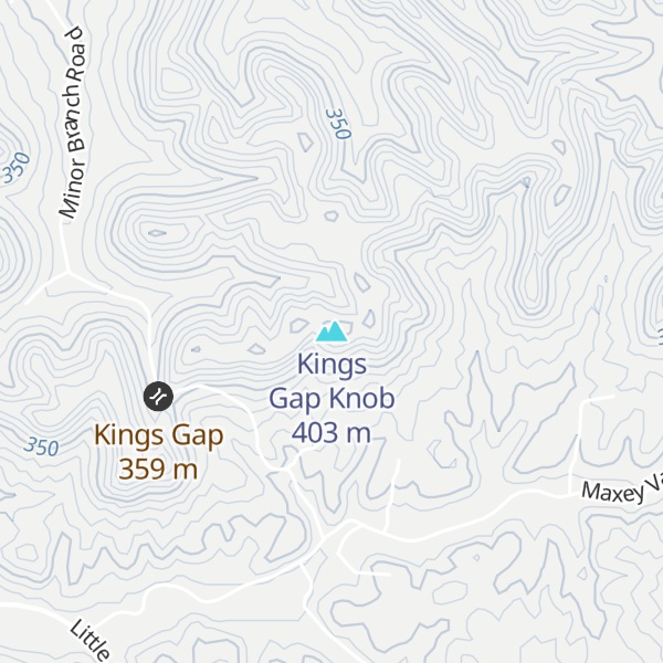 Map of Kings Gap Knob