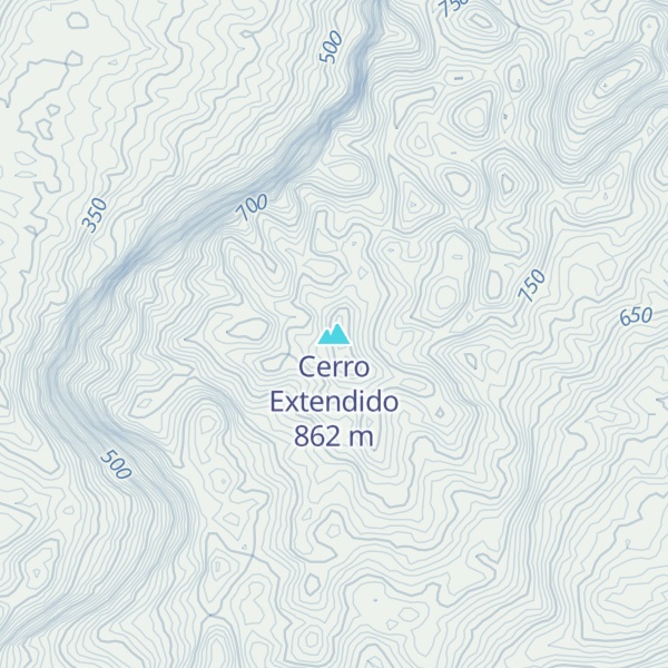 Map of Cerro Extendido