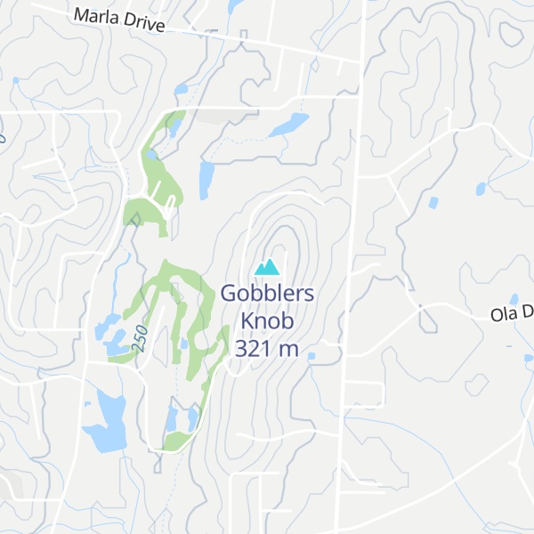 Map of Gobblers Knob