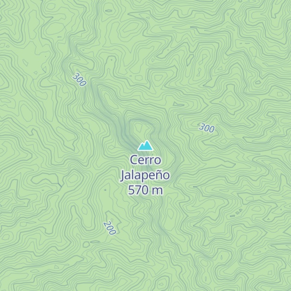 Map of Cerro Jalapeño