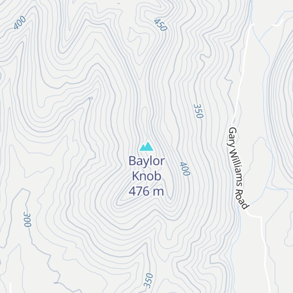 Map of Baylor Knob