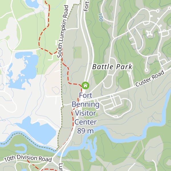 Map of Fort Benning Visitor Center