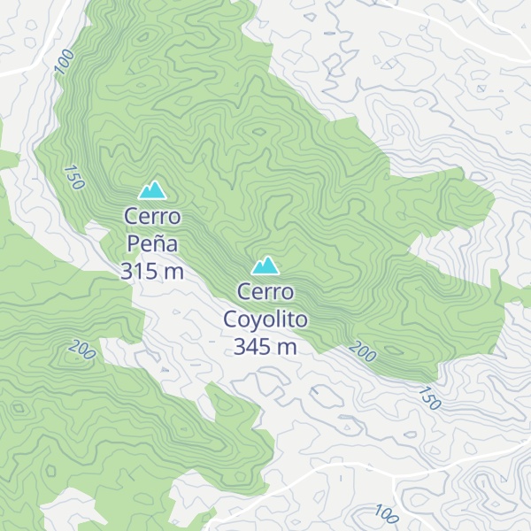Map of Cerro Coyolito