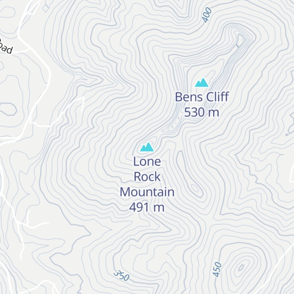 Map of Lone Rock Mountain