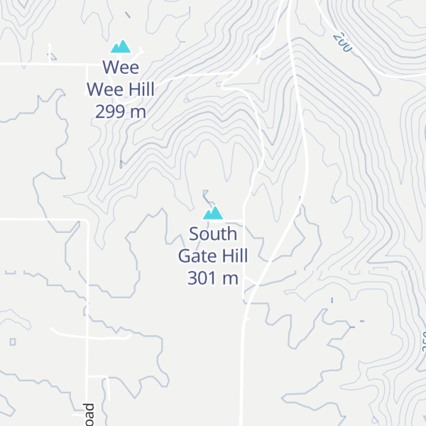 Map of South Gate Hill