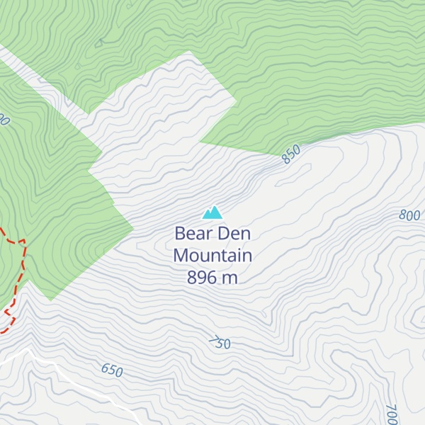 Map of Bear Den Mountain