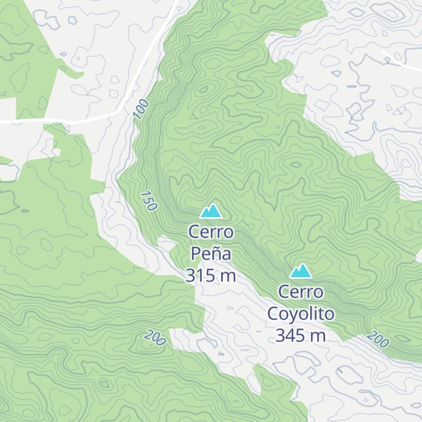 Map of Cerro Peña