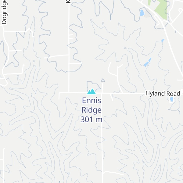 Map of Ennis Ridge